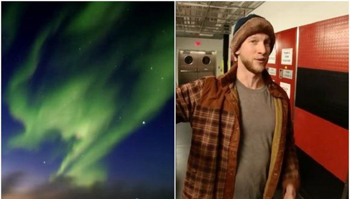 Joven se hizo viral al mostrar cómo es vivir en el Polo Sur rodeado de auroras boreales