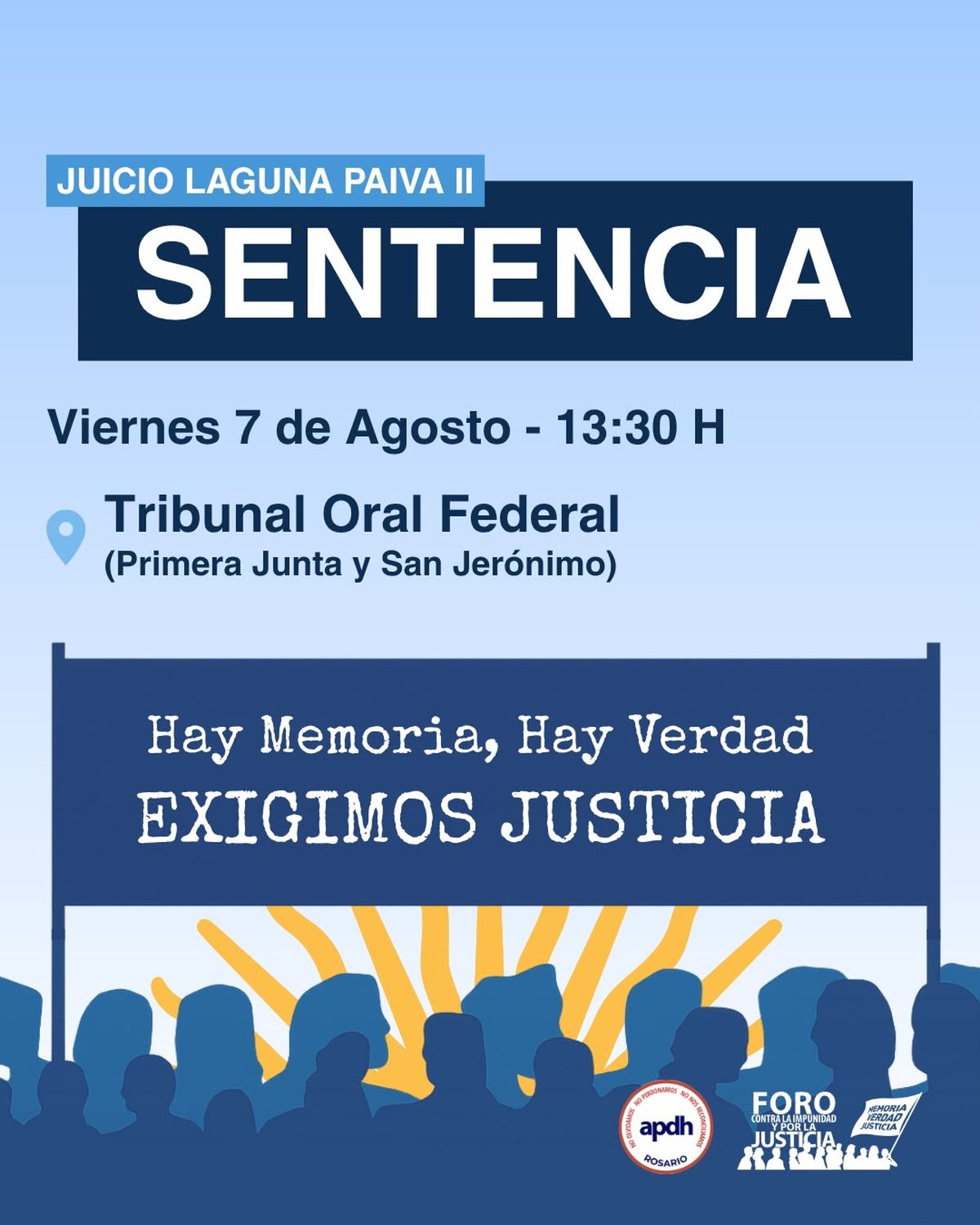 Tras meses de audiencias, recepción de material probatorio y los alegatos de la Fiscalía, las querellas y las defensas, los jueces del tribunal darán lectura a la parte resolutiva de la sentencia. Tras meses de audiencias, recepción de material probatorio y los alegatos de la Fiscalía, las querellas y las defensas, los jueces del tribunal darán lectura a la parte resolutiva de la sentencia.