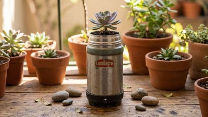 Si tenes termos viejos, no los tires: cómo transformarlos en una maceta para tus plantas