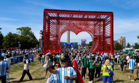 Los argentinos copan el Fan Fest de Kansas City. Los argentinos copan el Fan Fest de Kansas City.