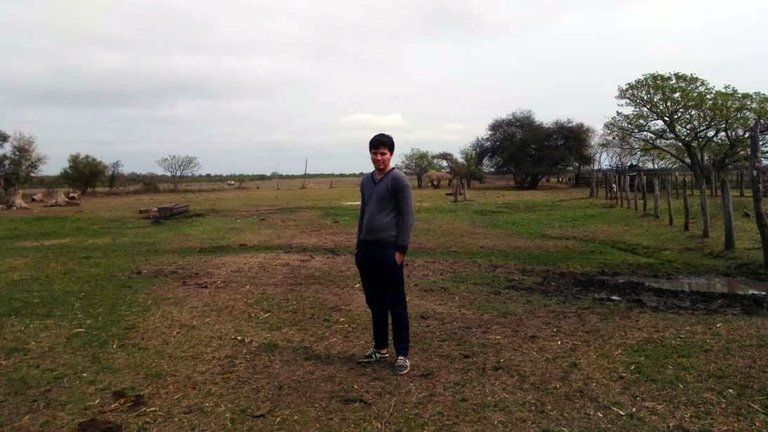 Brian Peresón vive a unos 9 km del área urbana de la ciudad santafesina de Lanteri