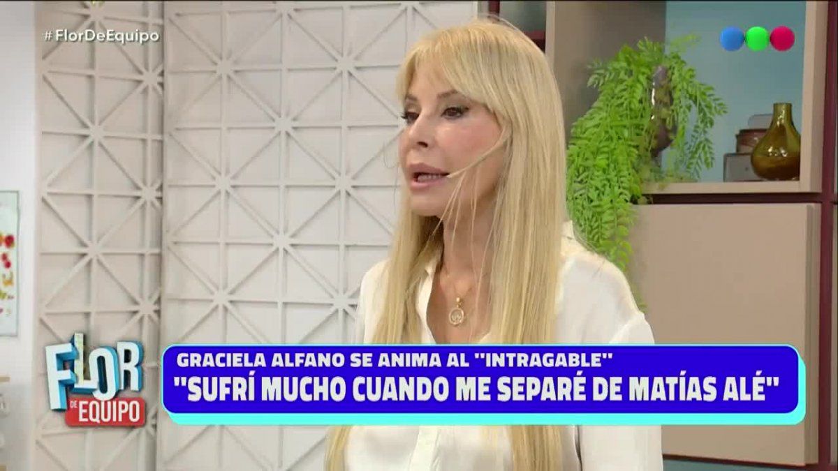 Graciela Alfano recordó su relación con Matías Alé, en Flor de Equipo.