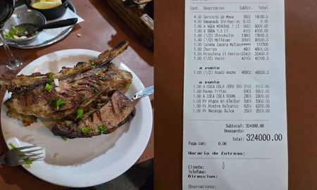 Fue a comer a El Ferroviario y mostró lo que pidió. Fue a comer a El Ferroviario y mostró lo que pidió.