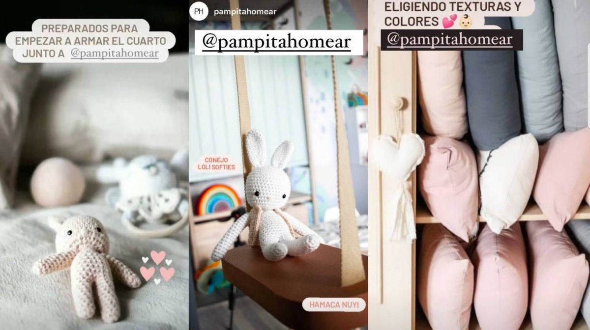 Pampita mostró cómo quiere que sea el cuarto de su pequeña.