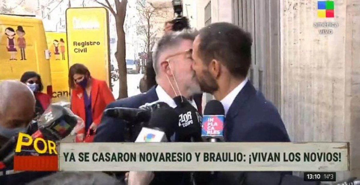 Luis Novaresio más enamorado que nunca: dio el sí con Braulio.&nbsp;