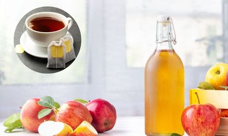 Esta mezcla de vinagre y té es económica y casera. Esta mezcla de vinagre y té es económica y casera.