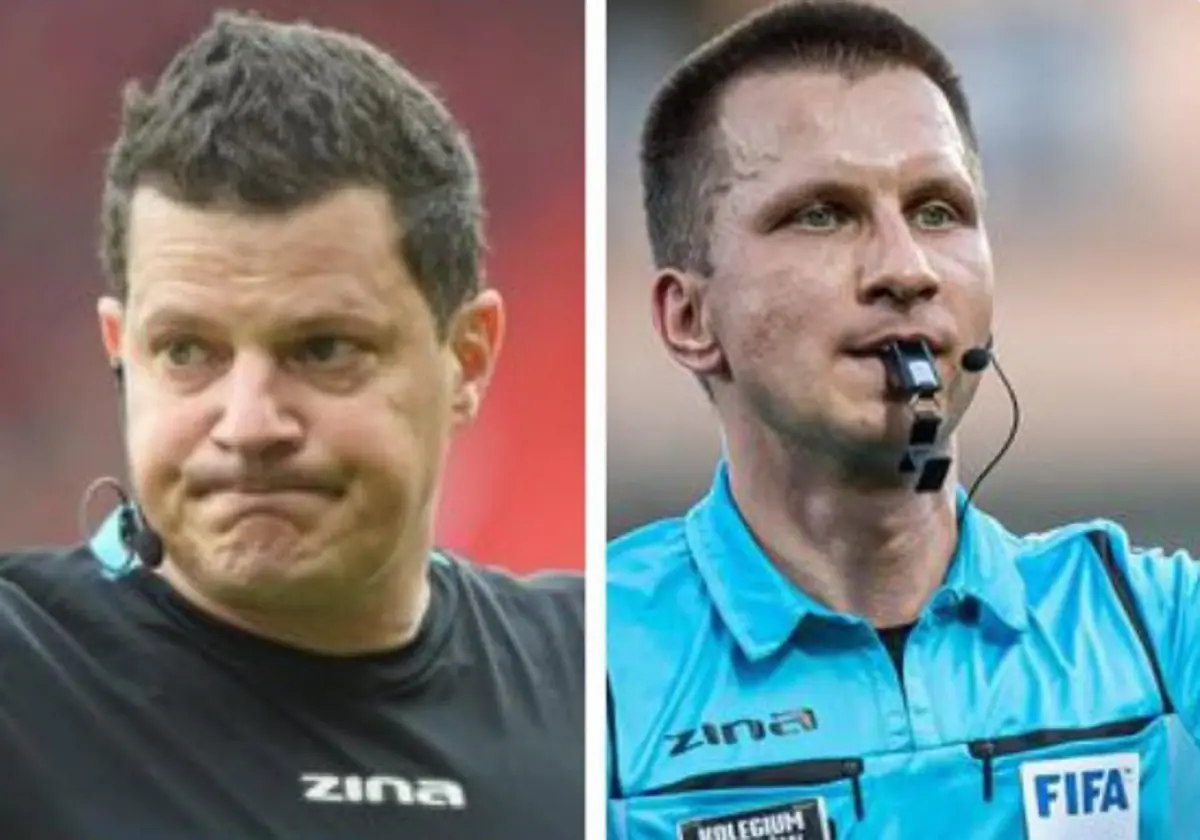 VAR: árbitros de Champions League se robaron una señal de tránsito y terminaron detenidos. VAR: árbitros de Champions League se robaron una señal de tránsito y terminaron detenidos.