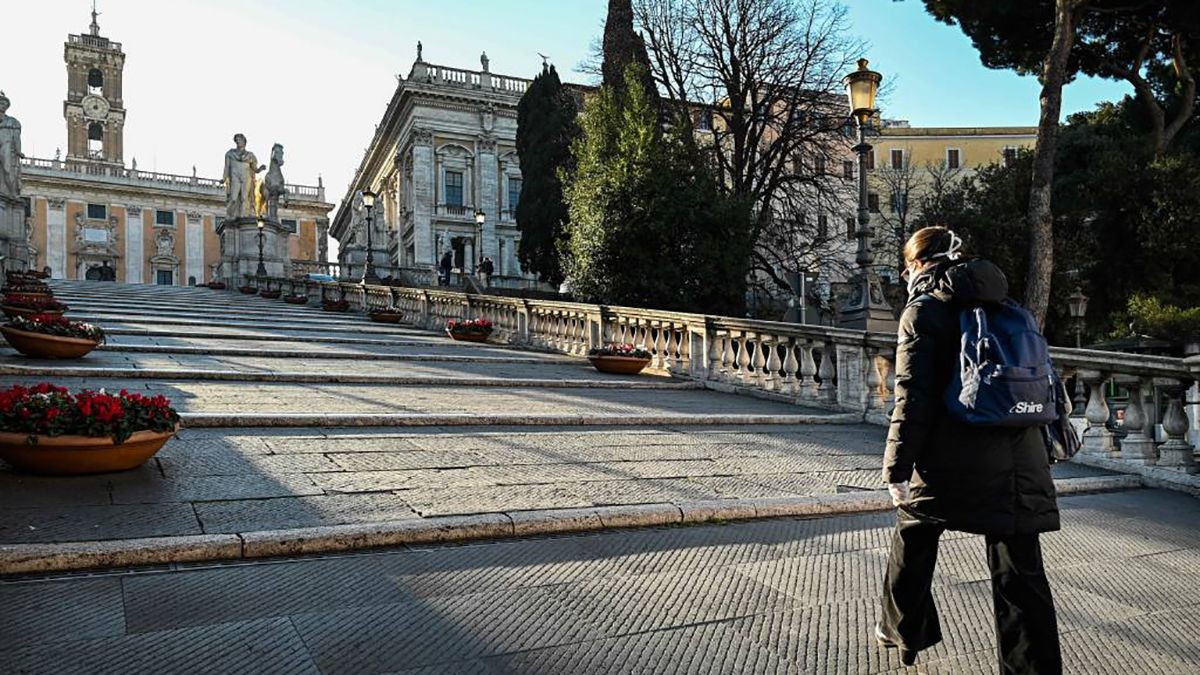 Las calles de Italia están vacías por el aislamiento obligatorio.