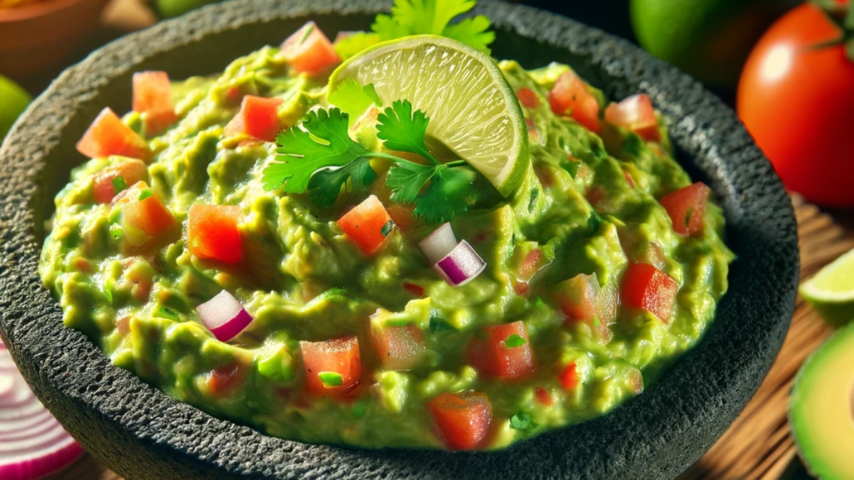 El guacamole es una receta tradicional de México. El guacamole es una receta tradicional de México.