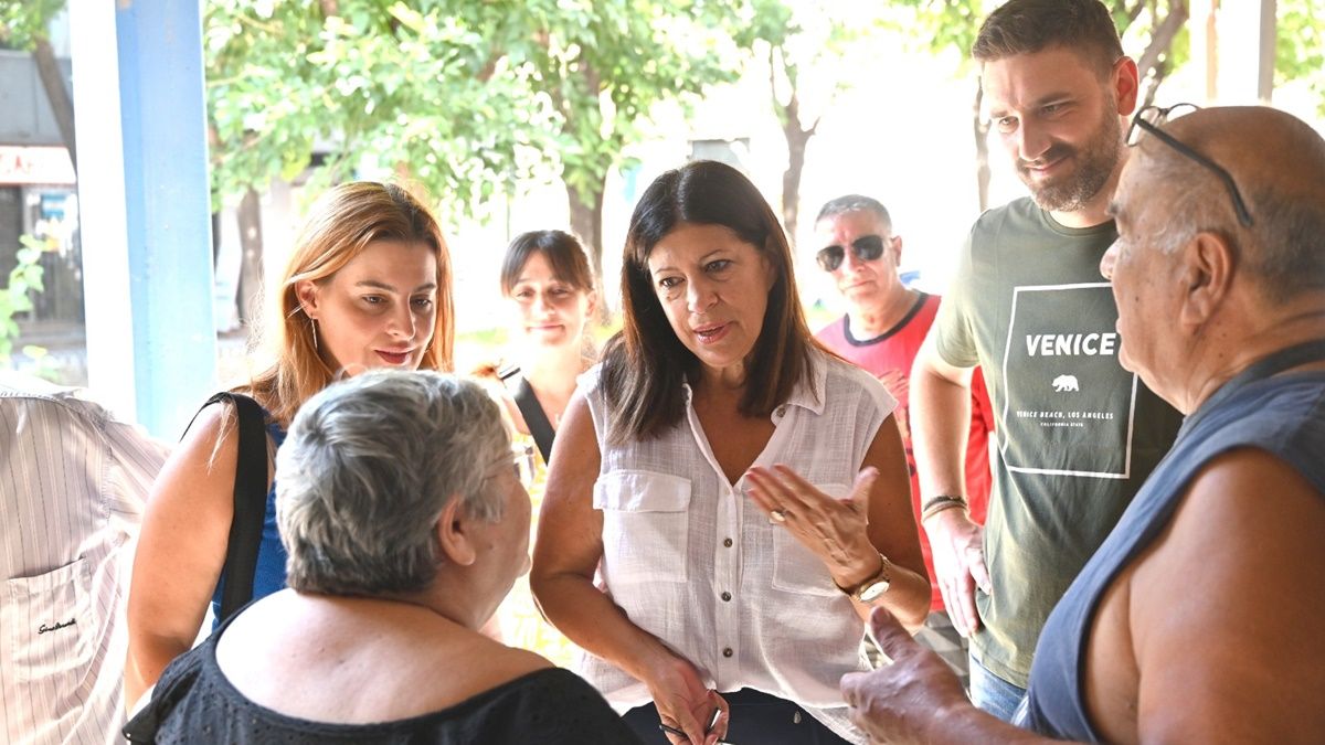 La diputada provincial recorrió el sector de Grandoli y Gutiérrez y rescató la acción conjunta de Nación