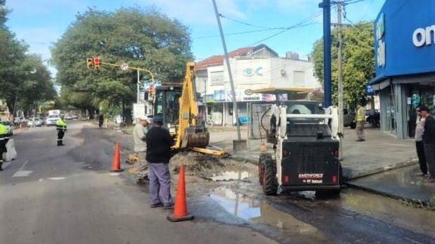 Vialidad Nacional y el municipio de Santo Tomé realizan obras en la Ruta Nacional 11, a metros de las Cinco Esquinas.