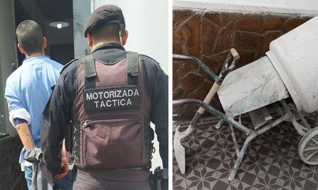 La policía logró detener al delincuente de 20 años en la esquina de Castelli y Tacuarí. La policía logró detener al delincuente de 20 años en la esquina de Castelli y Tacuarí.