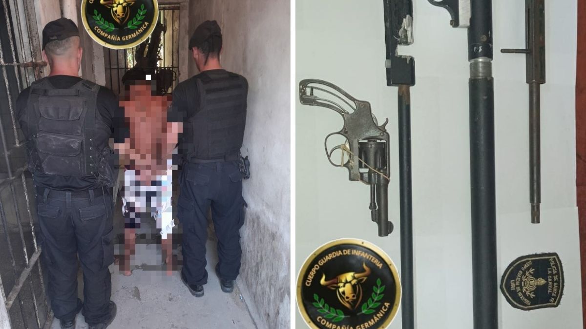 Detuvieron a un hombre en Alto Verde que tenía cuatro armas en una casa