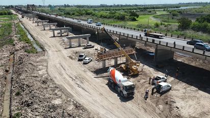 Nuevo puente Santa Fe - Santo Tomé: estiman que para fin de año estarán terminados los dos primeros vanos