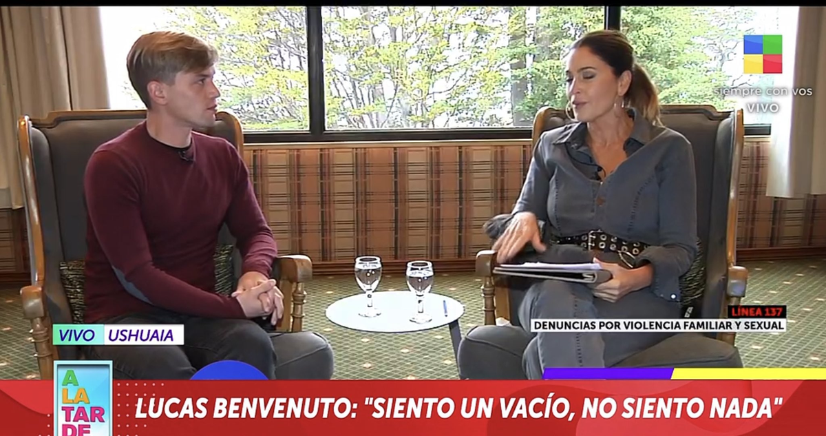 Lucas Benvenuto habló en exlusiva con Karina Mazzocco y con los panelistas de
