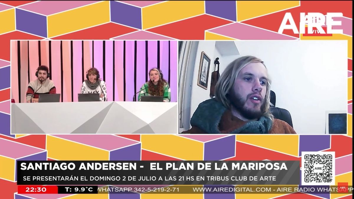 Santiago Andersen, violinista y guitarrista del Plan de la Mariposa conversó con el programa Santiago Andersen, violinista y guitarrista del Plan de la Mariposa conversó con el programa