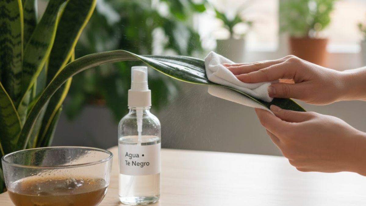 El truco para limpiar las hojas de la lengua de suegra sin dañarlas