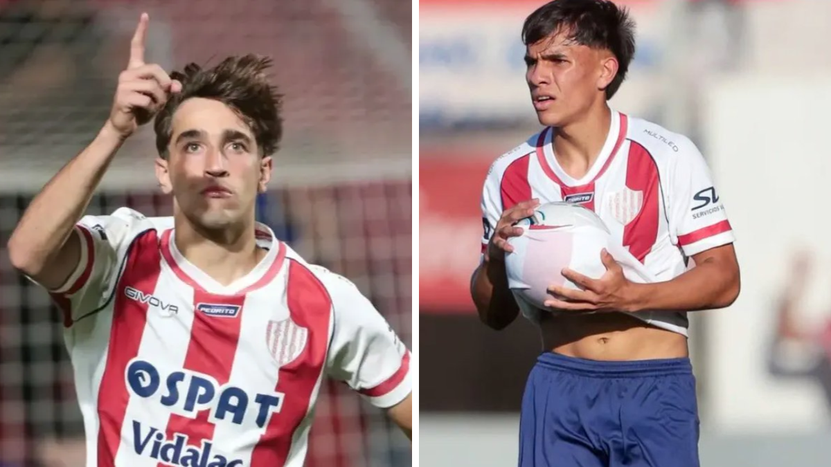 Tomás Fagioli y Lucas Ayala, dos de los pibes de la reserva de Unión que harían su debut ante Platense.