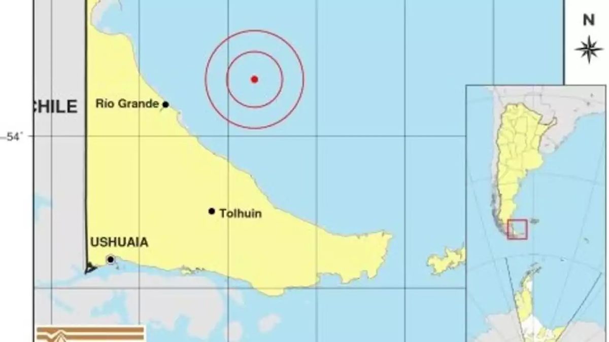 El temblor ocurrió a unos 61 kilómetros al este de Río Grande, sobre la Falla del Fagnano.