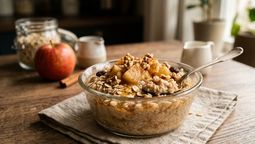 altText(La receta de postre de avena, manzana y canela: se prepara sin horno y en solo 15 minutos)}