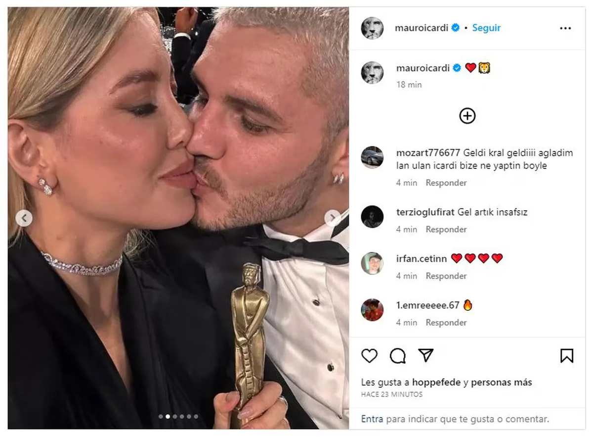 El tierno posteo que Mauro Icardi le dedicó a Wanda Nara en forma de apoyo.