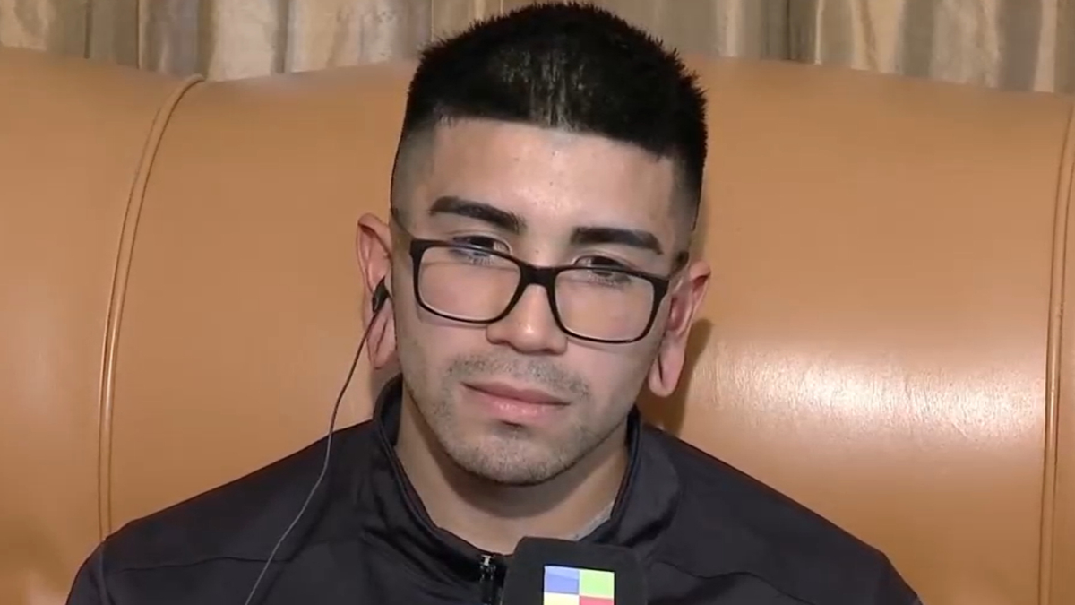 El hijo de Pablo Lescano salió a hablar.