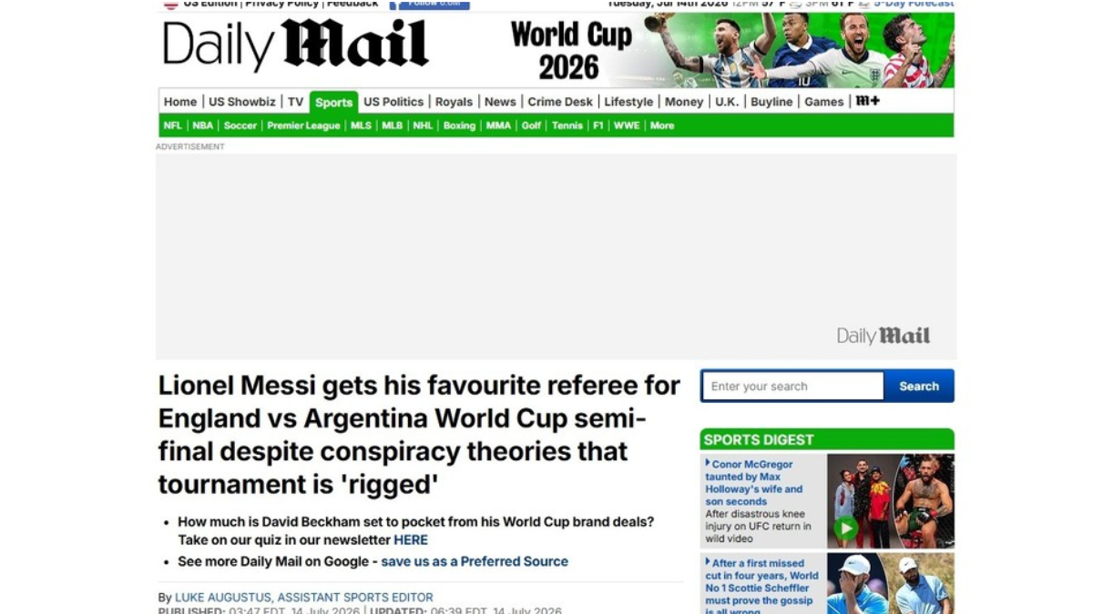 Daily Mail: “Lionel Messi consigue que su árbitro favorito".Daily Mail: “Lionel Messi consigue que su árbitro favorito". Daily Mail: “Lionel Messi consigue que su árbitro favorito".Daily Mail: “Lionel Messi consigue que su árbitro favorito".