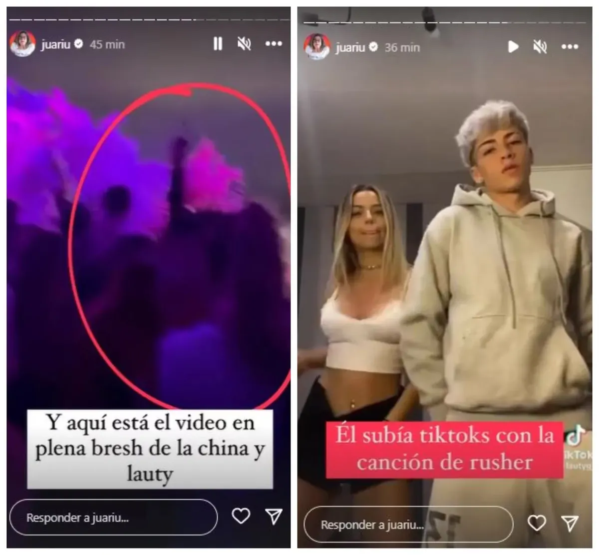 La China Suárez fue vista muy cerca de Lauty, el cantante de RKT.