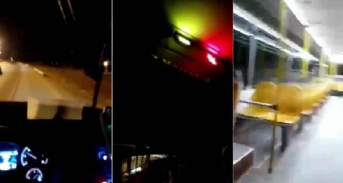 El escalofriante momento que grabó un colectivero en Salta: Parada chofer