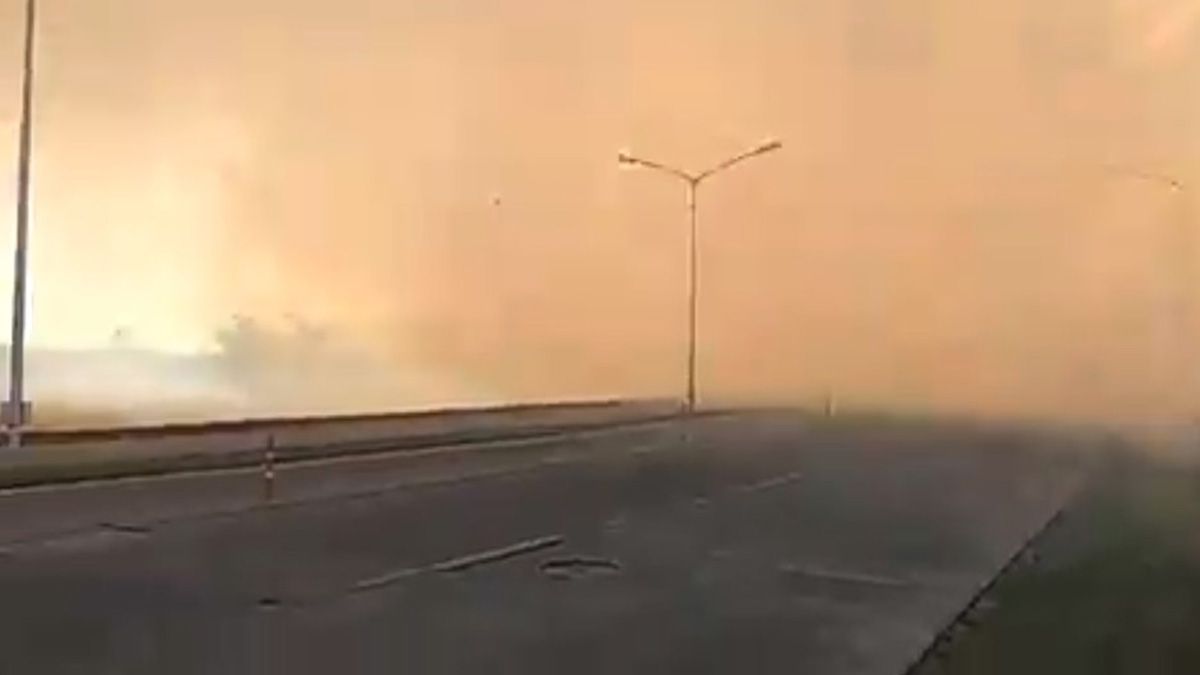 Cierran el Túnel Subfluvial por un incendio de pastizales