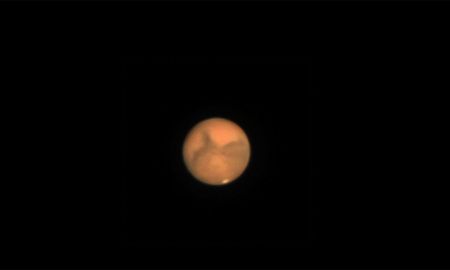 Marte visto con telescopio desde la Tierra. Marte visto con telescopio desde la Tierra.