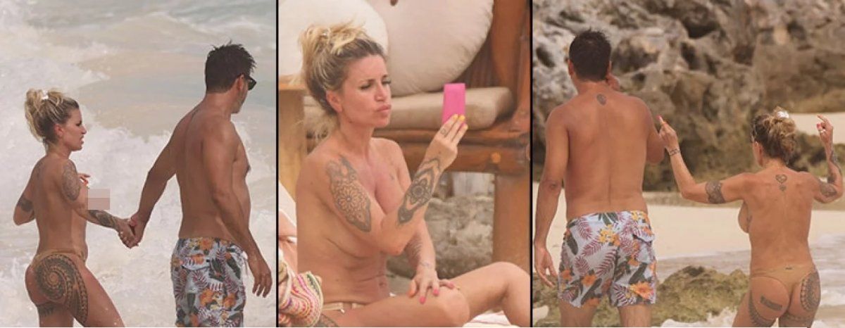 El topless de Florencia Peña en las playas del Caribe
