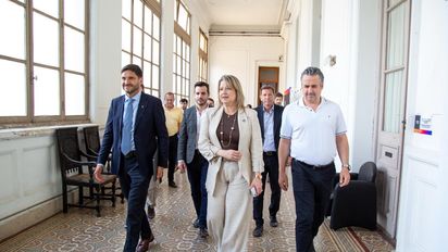 Plan Bandera: Maximiliano Pullaro y Pablo Cococcioni recibieron a la flamante ministra Alejandra Monteoliva