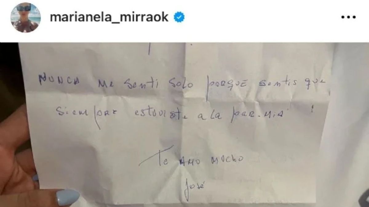 Marianela Mirra compartió una de las cartas que le mandó José Alperovich desde la cárcel. Marianela Mirra compartió una de las cartas que le mandó José Alperovich desde la cárcel.