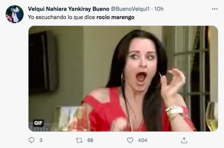 Las redes sociales se colmaron de memes tras lo dicho por Rocío Marengo.