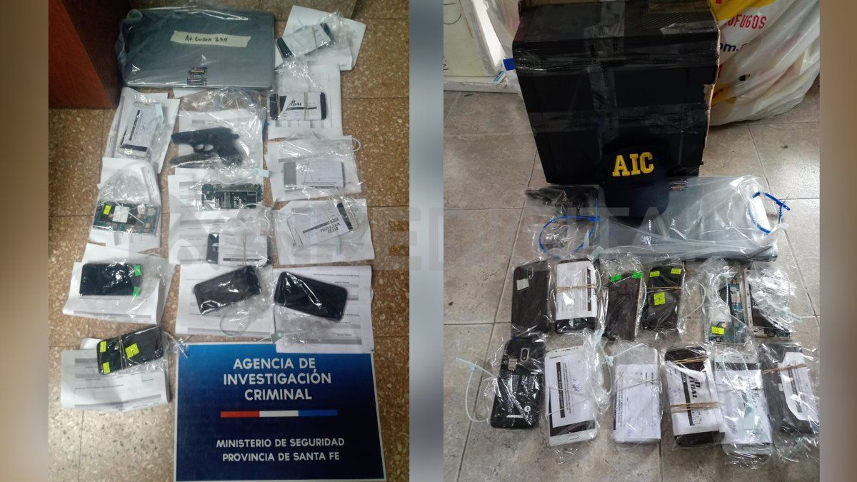 En todos los locales detectaron teléfonos celulares que habían sido denunciados como robados