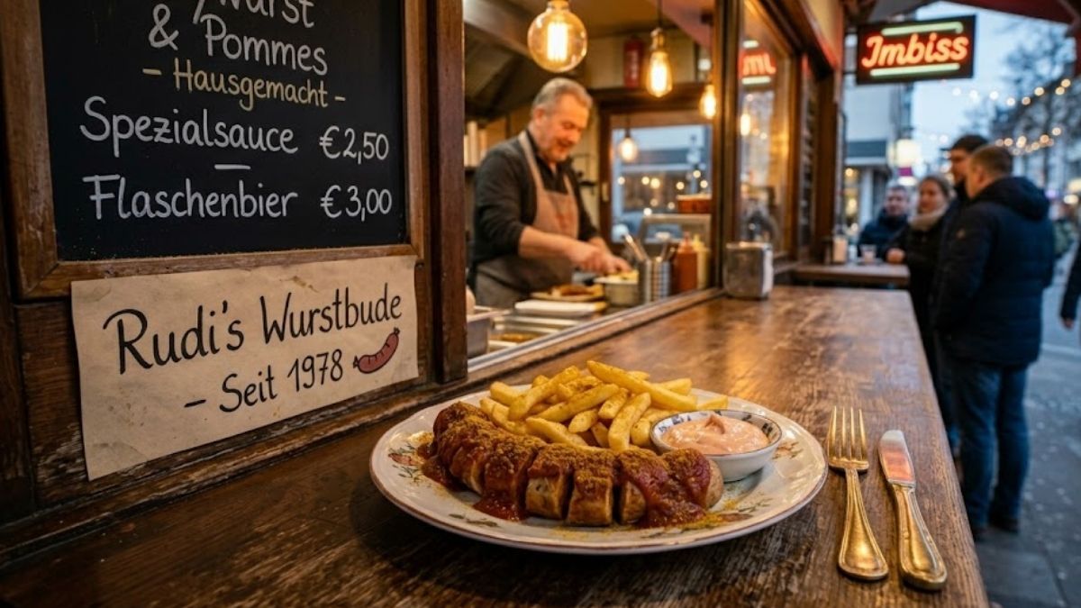 Ingredientes para hacer currywurst en casa. Ingredientes para hacer currywurst en casa.
