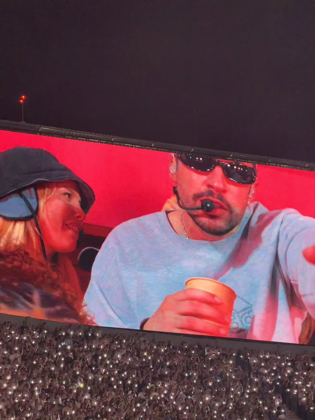 Wanda Nara en la casita de Bad Bunny en River.