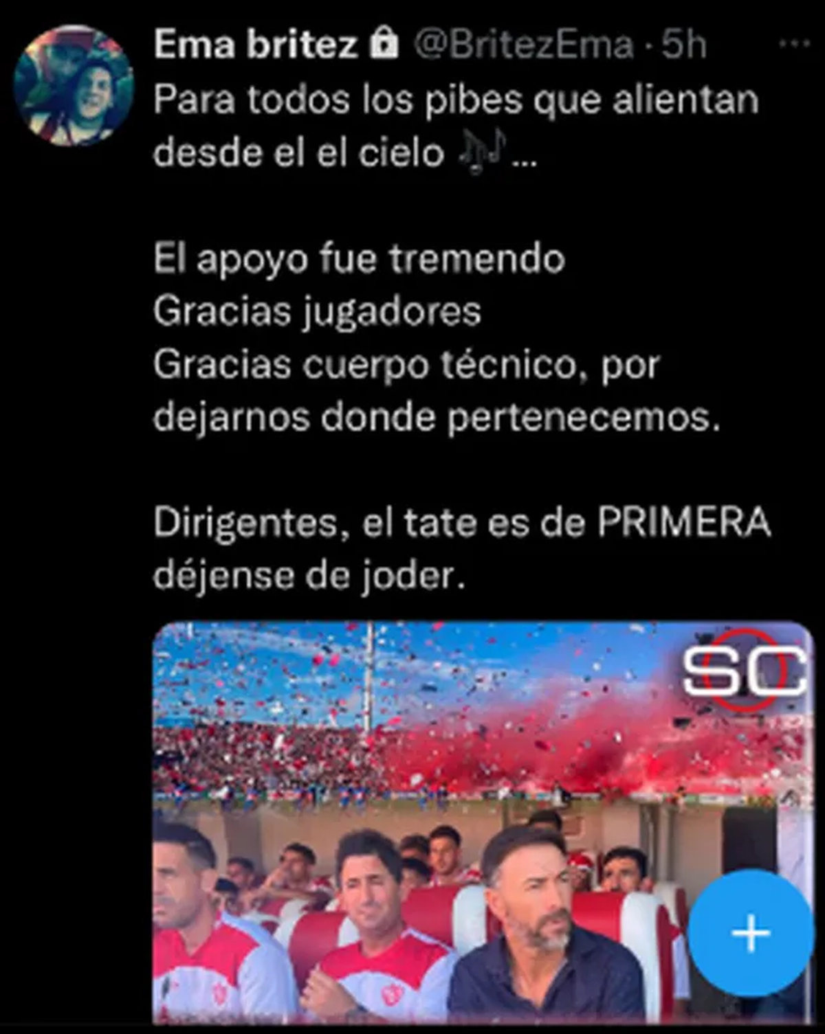 El fuerte mensaje de Emanuel Brítez a la dirigencia de Unión tras la salvación del descenso. El fuerte mensaje de Emanuel Brítez a la dirigencia de Unión tras la salvación del descenso.