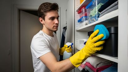 En solo cinco minutos: cómo usar una esponja para eliminar el olor a humedad del placard