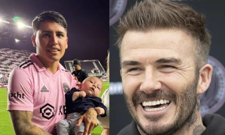 El divertido cruce de David Beckham con el hijo de Facundo Farías que hizo tentar al ex Colón. El divertido cruce de David Beckham con el hijo de Facundo Farías que hizo tentar al ex Colón.