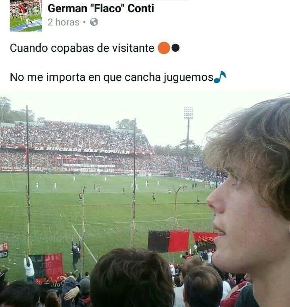 Captura del Facebook de Germán Conti. Captura del Facebook de Germán Conti.