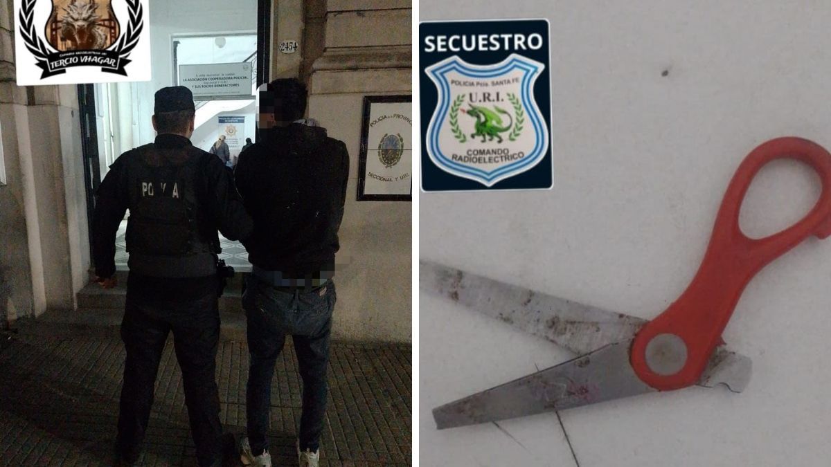 Santa Fe: un detenido con una tijera 