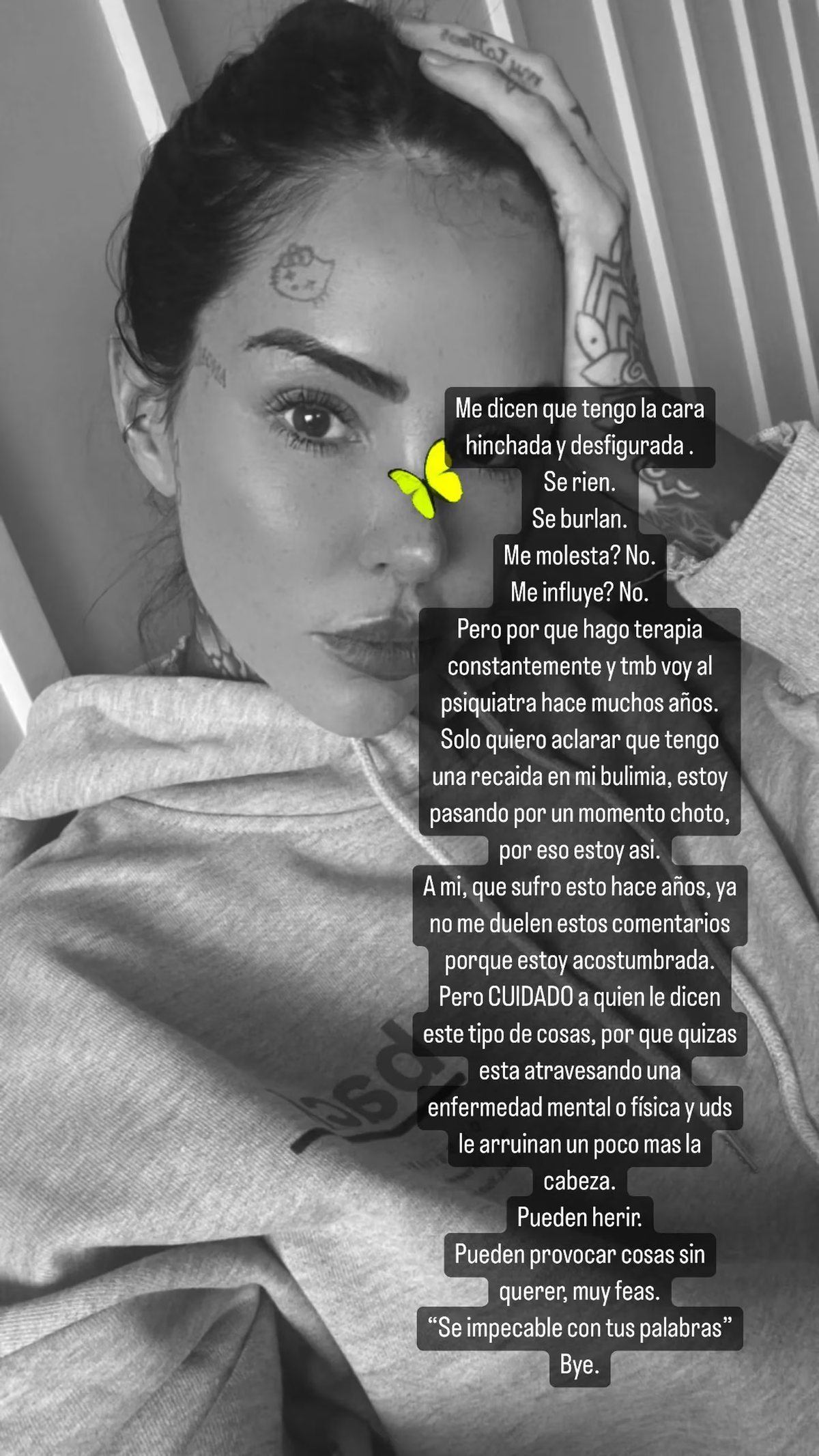 Cande Tinelli cruzó a sus detractores con una demoledora confesión en Instagram (Foto: Instagram / candelariatinelli) 