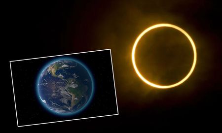 El 21 de junio hubo un eclipse anular de Sol que se vio en parte de Europa y Asia. El 21 de junio hubo un eclipse anular de Sol que se vio en parte de Europa y Asia.