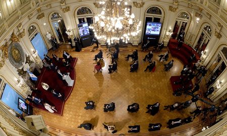 El presidente Alberto Fernández durante el anuncio de la reforma judicial en la casa Rosada. El presidente Alberto Fernández durante el anuncio de la reforma judicial en la casa Rosada.