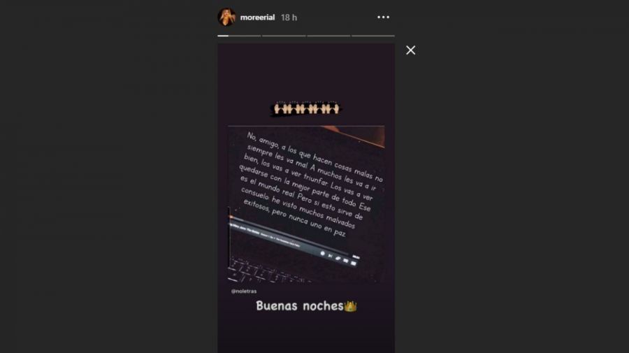 Morena Rial subió un mensaje a Instagram.
