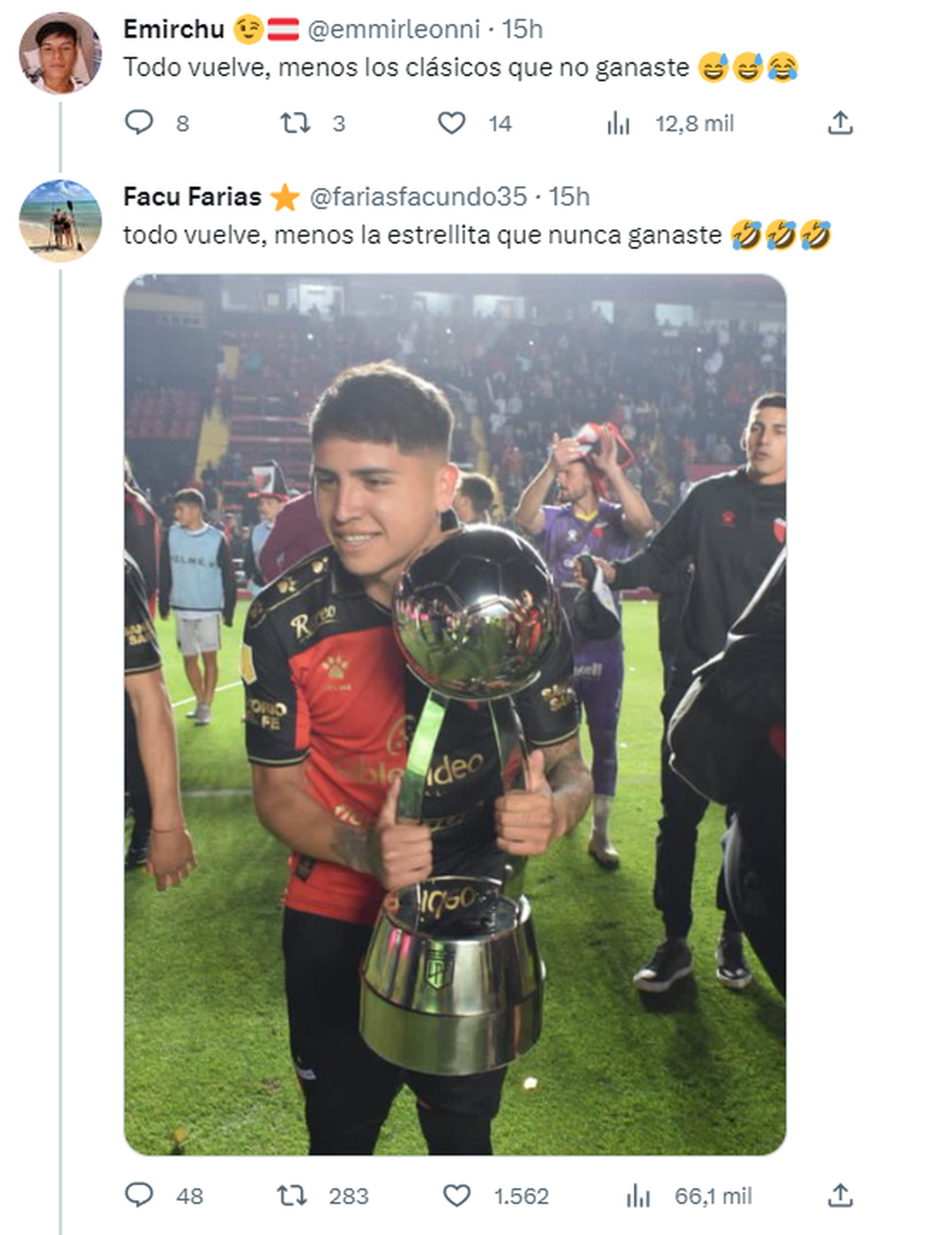 La respuesta de Facundo Farías al hincha de Unión.