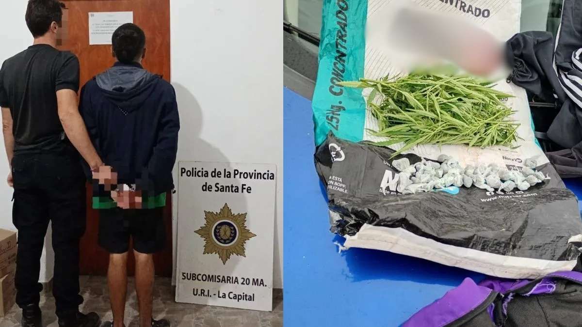 Un cordobés fue detenido en Arroyo Leyes con droga fraccionada.