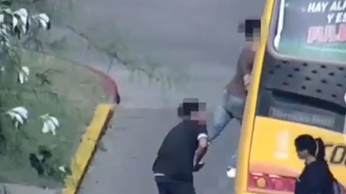 Adolescente detenido tras robar un celular trepándose a un colectivo.